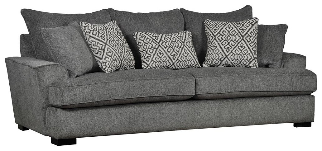 Sunset Home 435 Contemporary Sofa With Five Toss Pillows