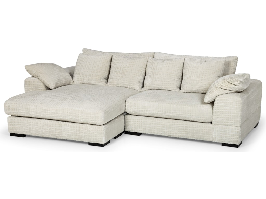 Sunset Home 480 Casual 2 Piece Sectional Sofa With Left Oversized 2 Piece Sectional Sofa