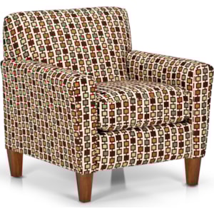 Stanton Accent Chairs And Ottomans Transitional Upholstered Accent Chair With Exposed Wood Legs Wilson S Furniture Upholstered Chairs