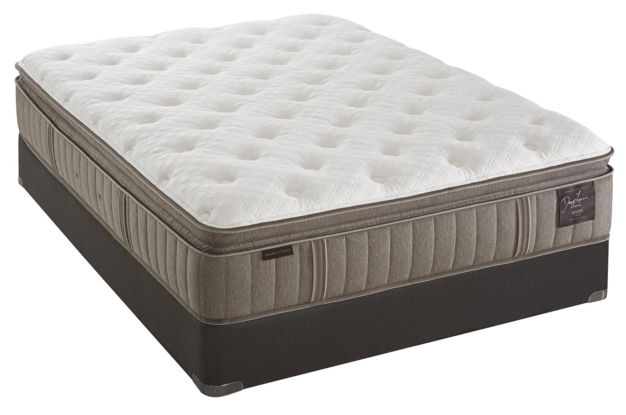 Stearns Foster Scarborough V 518755 51 618766 51 Queenplush Euro Pillowtop Mattress And Low Profile Foundation Great American Home Store Mattress And Box Spring Sets