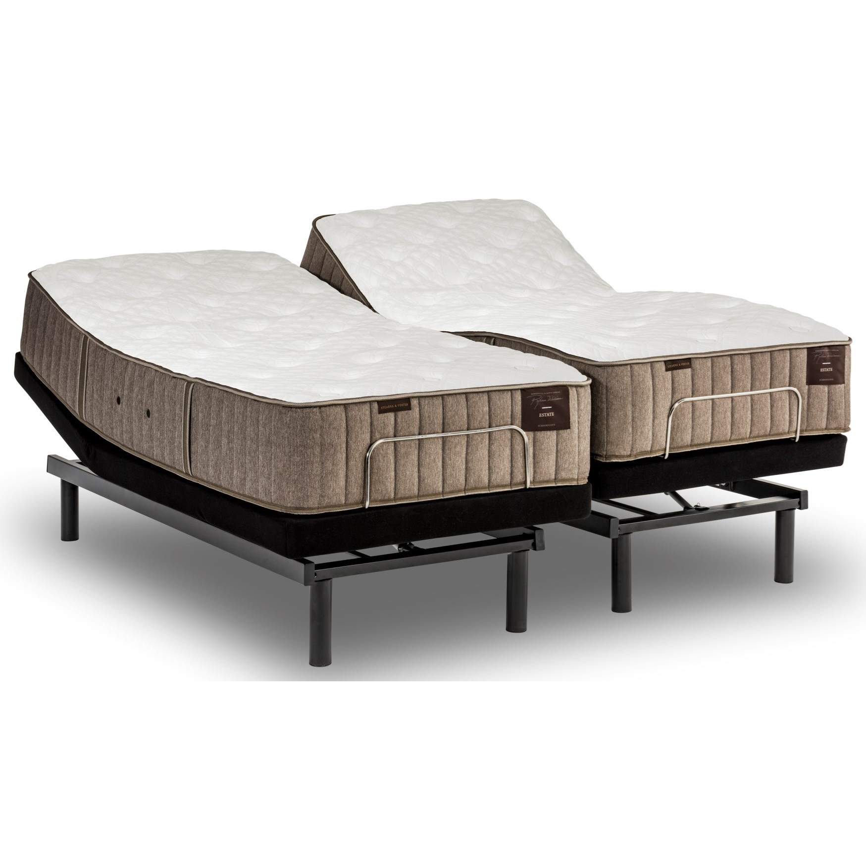 Stearns Foster Scarborough Iii Cal King Ultra Firm Mattress And Ease Adjustable Base Great American Home Store Mattress And Box Spring Sets