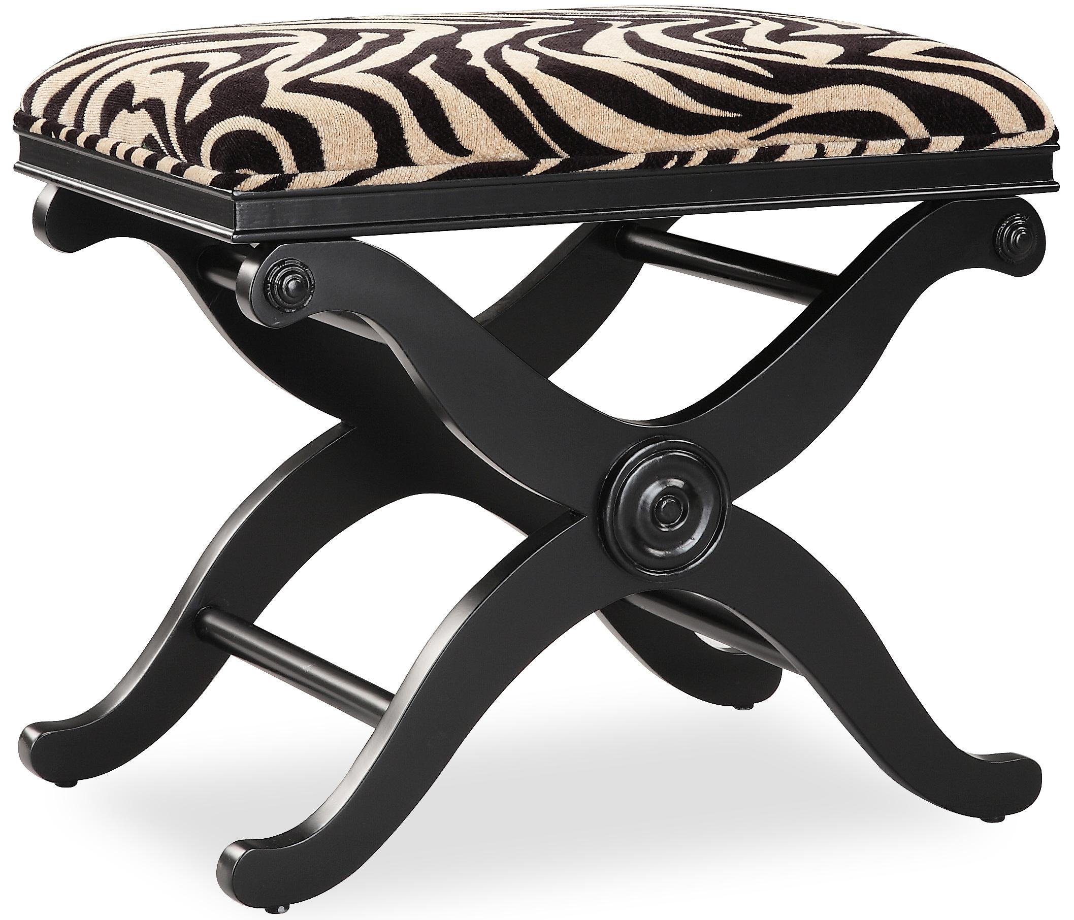 Stein World Accent Chairs Transitional Accent Stool With Animal Print Fabric Seat Westrich Furniture Appliances Ottoman