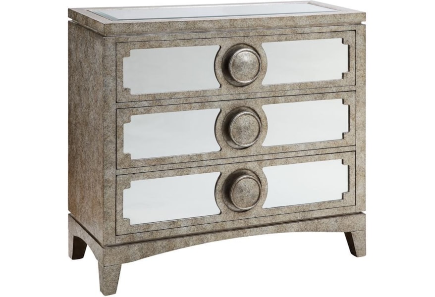 Stein World Cabinets 12407 Carlton 3 Drawer Mirrored Cabinet