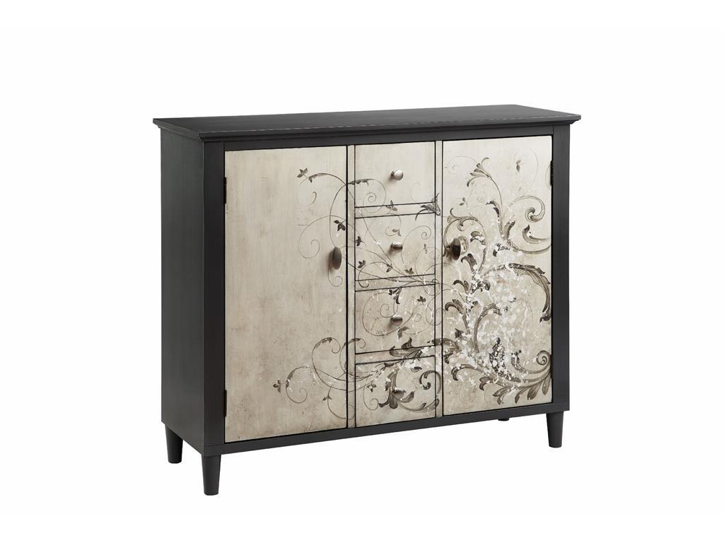 Stein World Cabinets 4 Drawer 2 Door Cabinet With Freeform Scroll