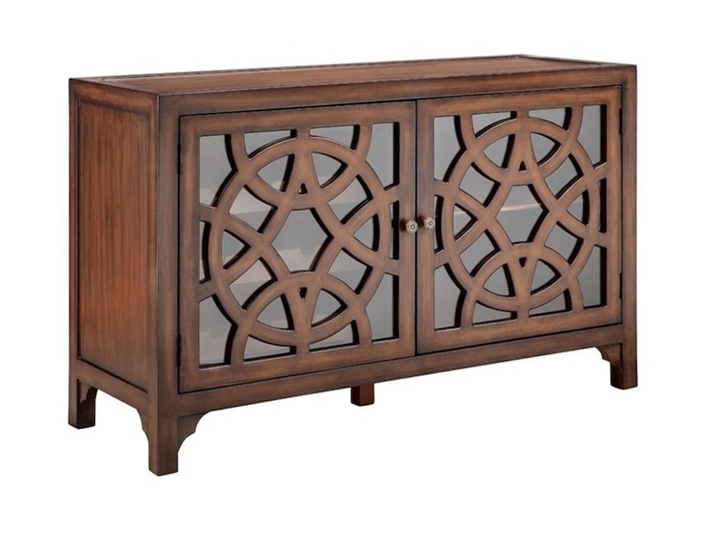 Stein World Cabinets Mulan 2 Door Cabinet With Decorative Glass