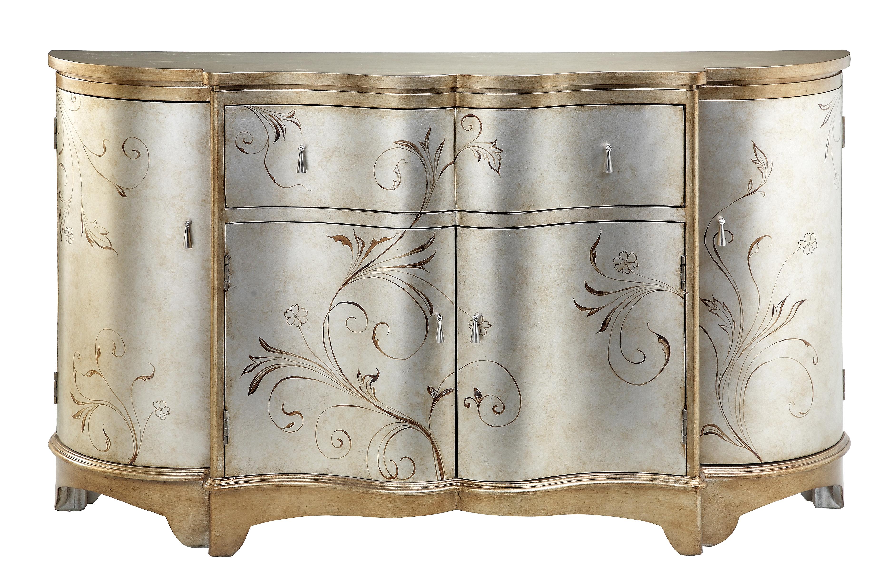 Stein World Credenzas 4 Door Silver Gold Credeza Story Lee