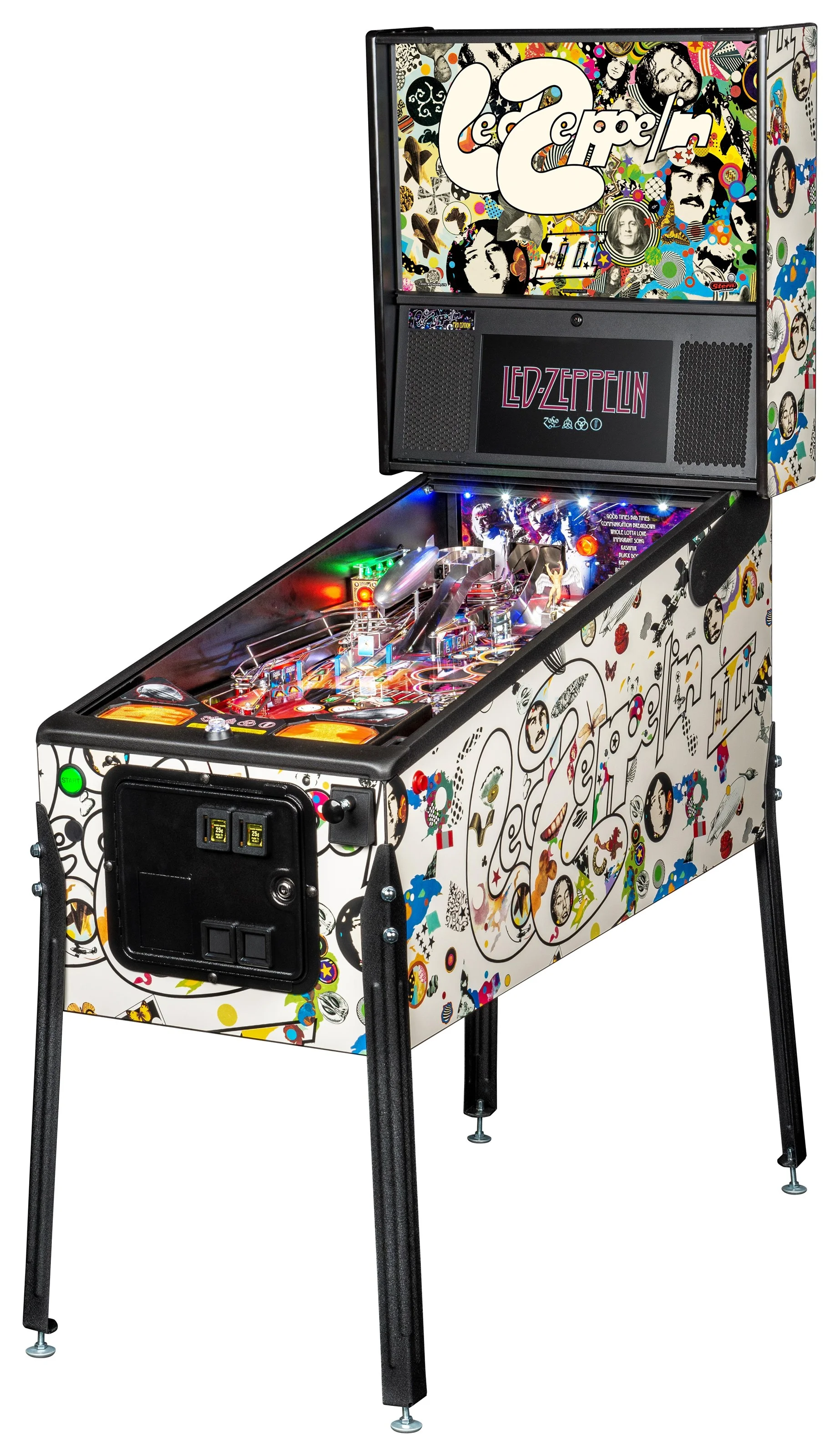 Stern Pinball Games Led Zepplin Pro Pinball Machine | Johnny Janosik | Game  Tables