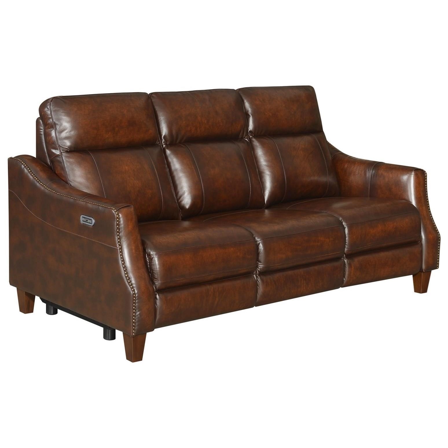 Steve Silver Akari Dual Power Recliner Sofa With Dropdown Console Wilson S Furniture Reclining Sofas