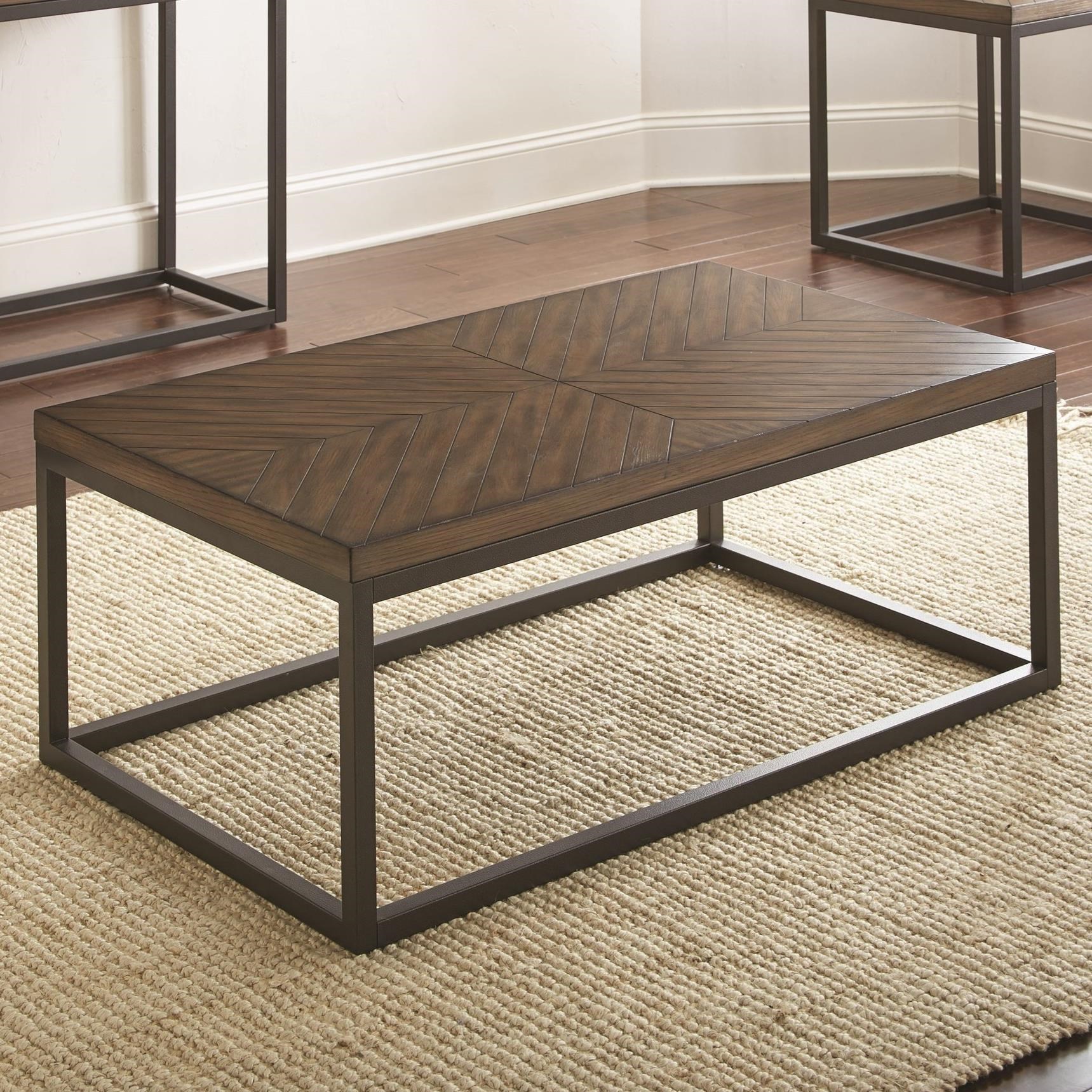 Vendor 3985 Aleka Ak100c Industrial Cocktail Table With Diamond