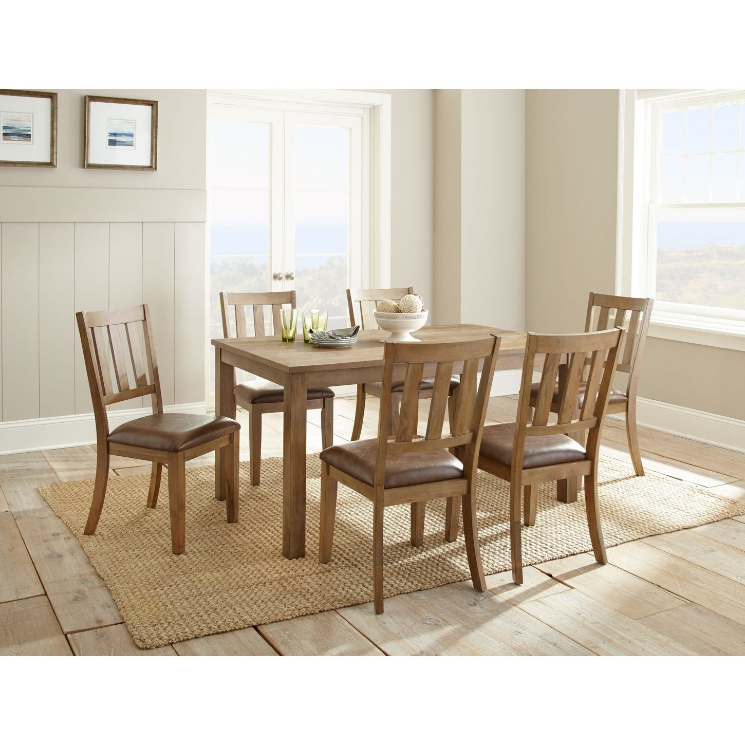 Steve Silver Ander Casual Seven Piece Dining Set Dunk Bright