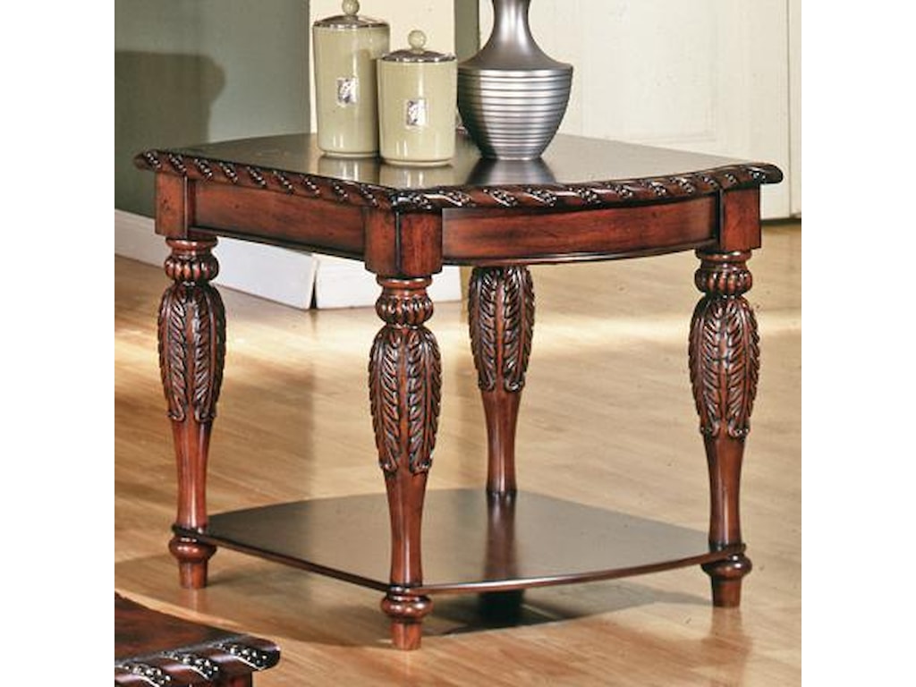 Antoinette Traditional Rich Brown 1 Shelf End Table By Steve Silver At Wayside Furniture Antoinette Traditional Rich Brown 1 Shelf End Table By Steve Silver At Wayside Furniture