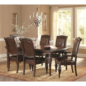 Steve Silver Antoinette 7 Piece Traditional Dining Table Chair Set Dunk Bright Furniture Dining 7 Or More Piece Sets
