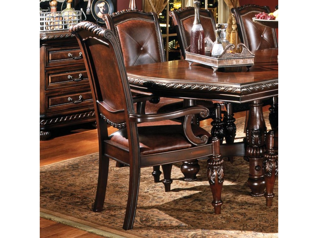 Steve Silver Antoinette Traditional Upholstered Dining Arm Steve Silver Antoinette Traditional Upholstered Dining Arm