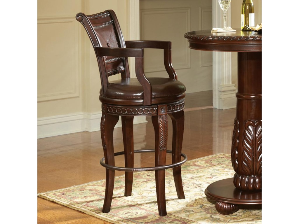 Steve Silver Antoinette Traditional Rich Brown Swivel Steve Silver Antoinette Traditional Rich Brown Swivel