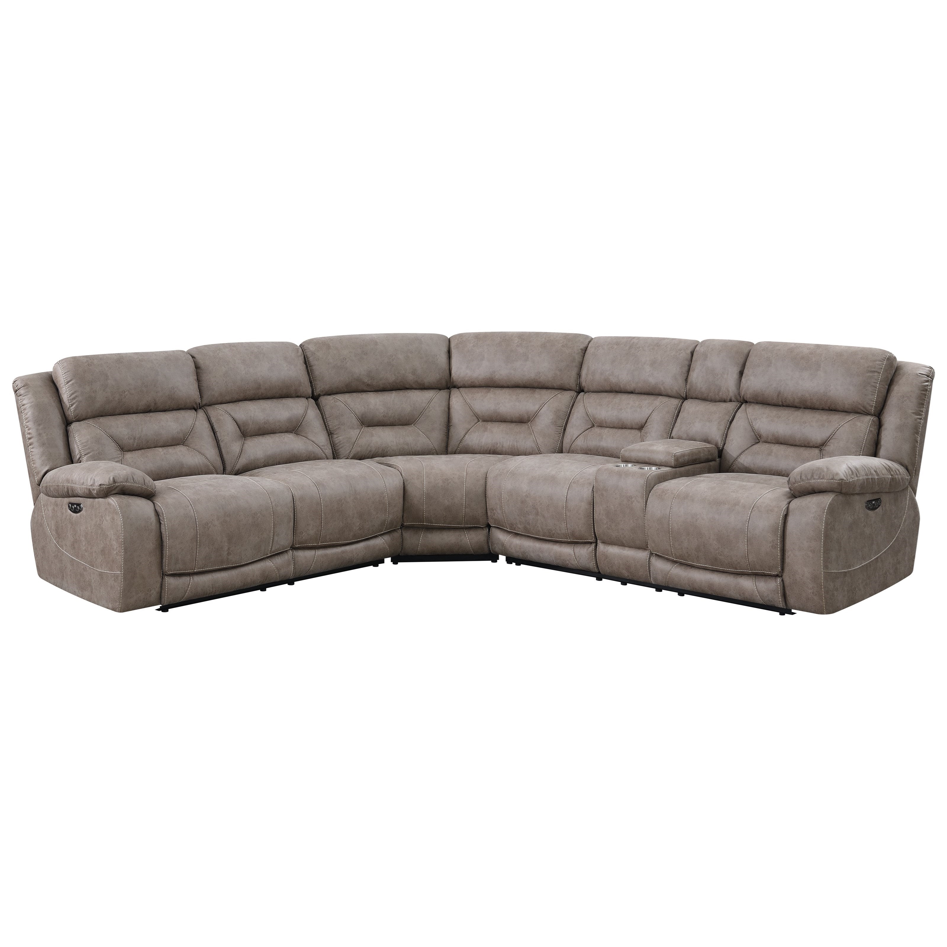 grey reclining sectional couch