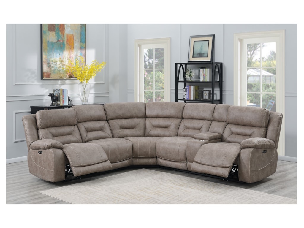 Vendor 3985 Aria 3 Piece Reclining Sectional Sofa With Usb Port 3 Piece Reclining Sectional Sofa