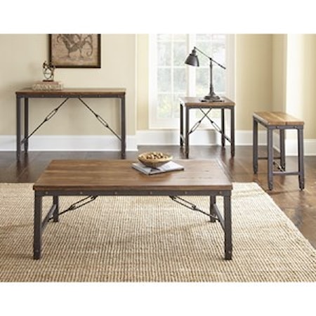 Prime Miles ML300C Transitional Round Cocktail Table with Shelf, Prime  Brothers Furniture