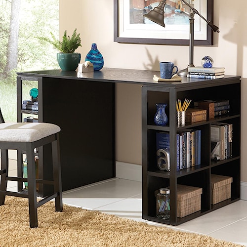 Download Steve Silver Bradford Contemporary Writing Desk with Side Shelf Storage - Wilson's Furniture ...