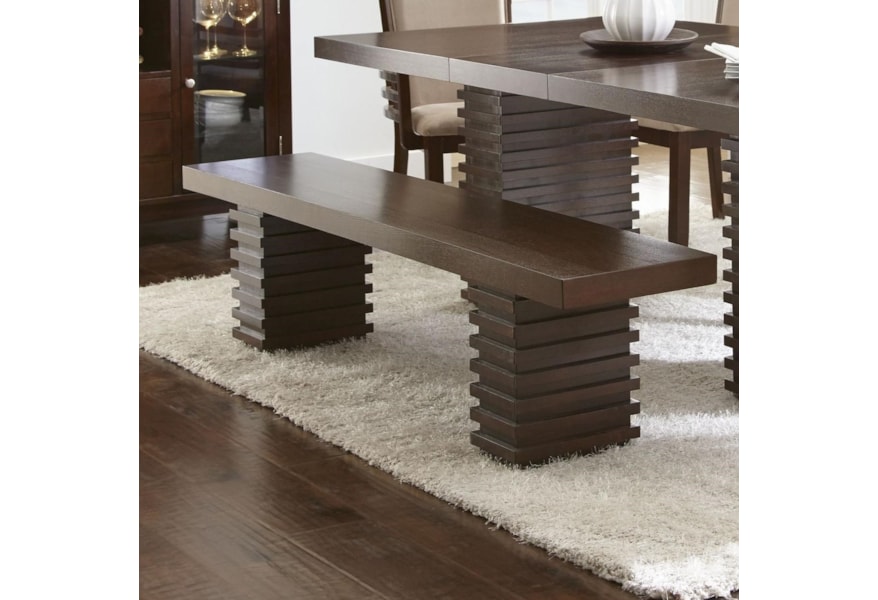Steve Silver Briana Contemporary Dining Bench Dunk Bright