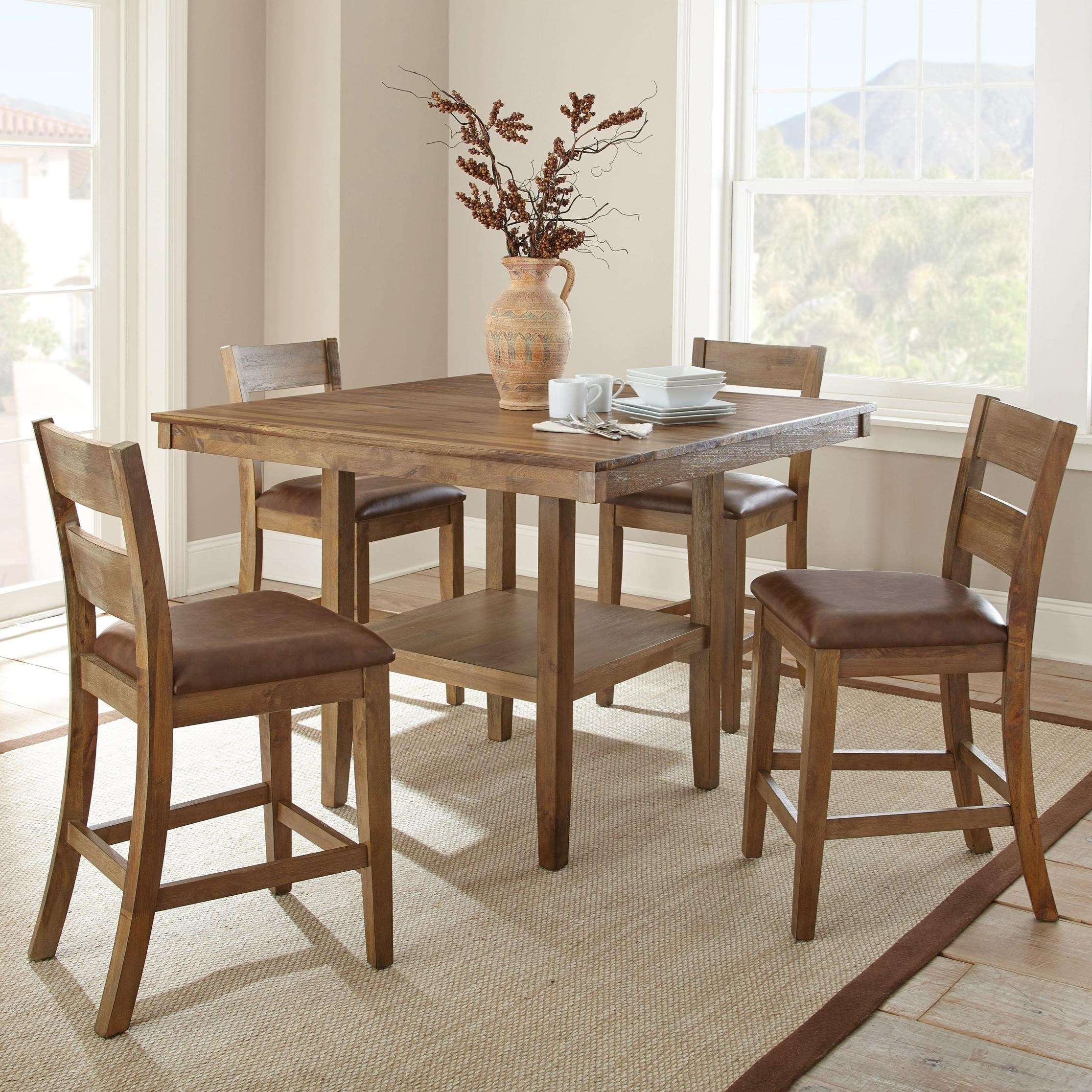 Vendor 3985 Cambrey Casual Counter Height 5 Piece Dining Set