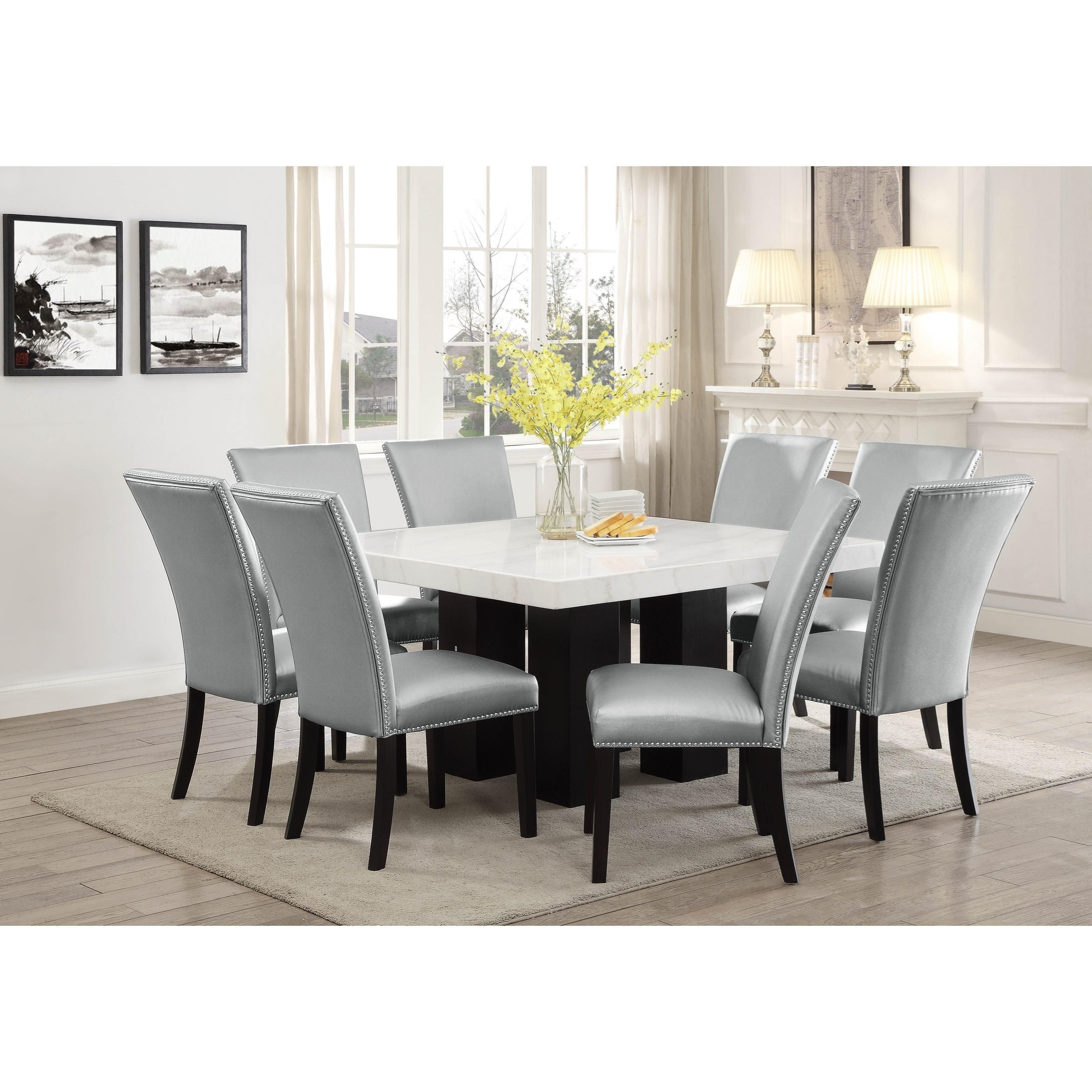 Steve Silver Camila Upholstered Parsons Dining Chair With Nailhead