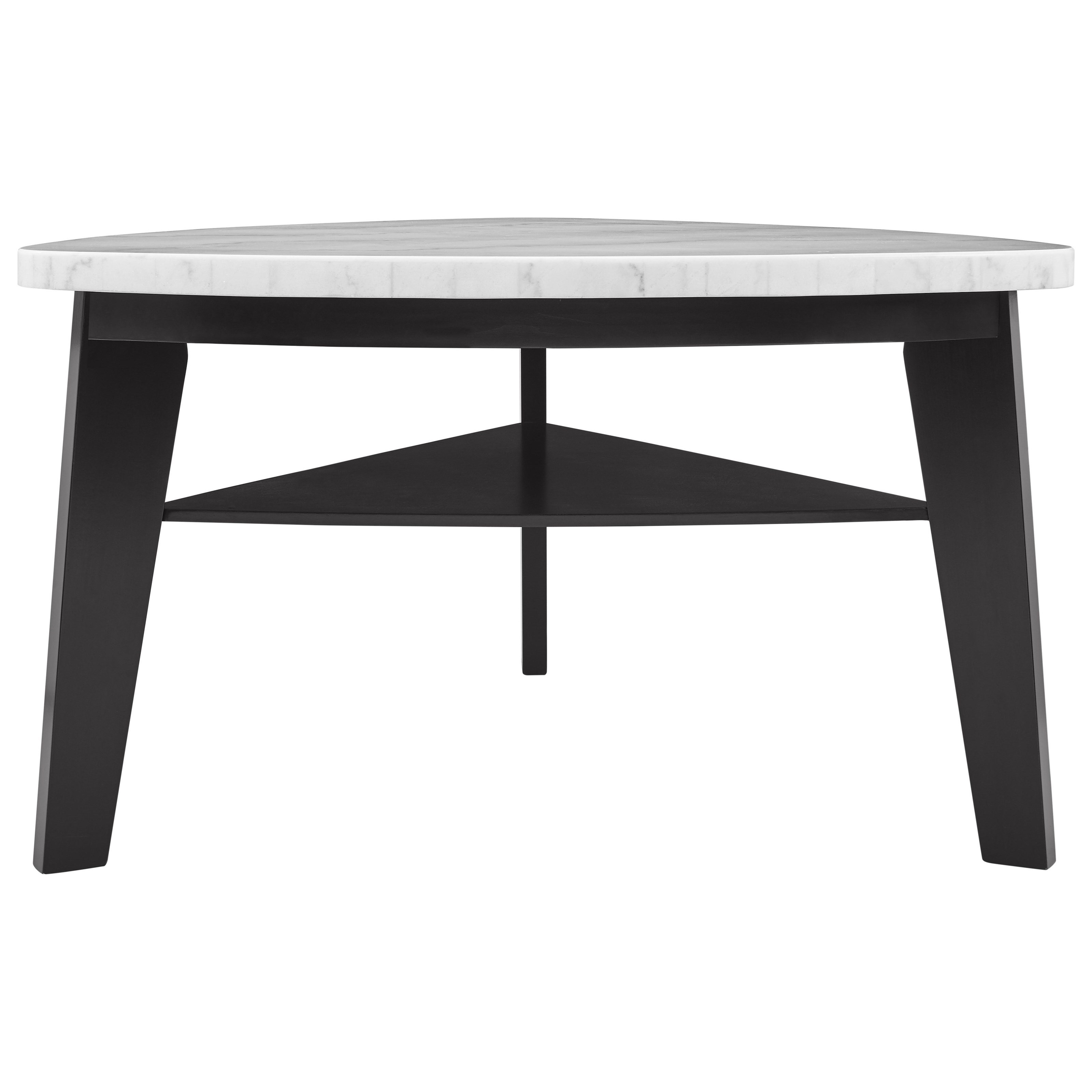 Steve Silver Carrara Transitional Triangle Counter Height Table With Storage Shelf Wayside Furniture Pub Tables