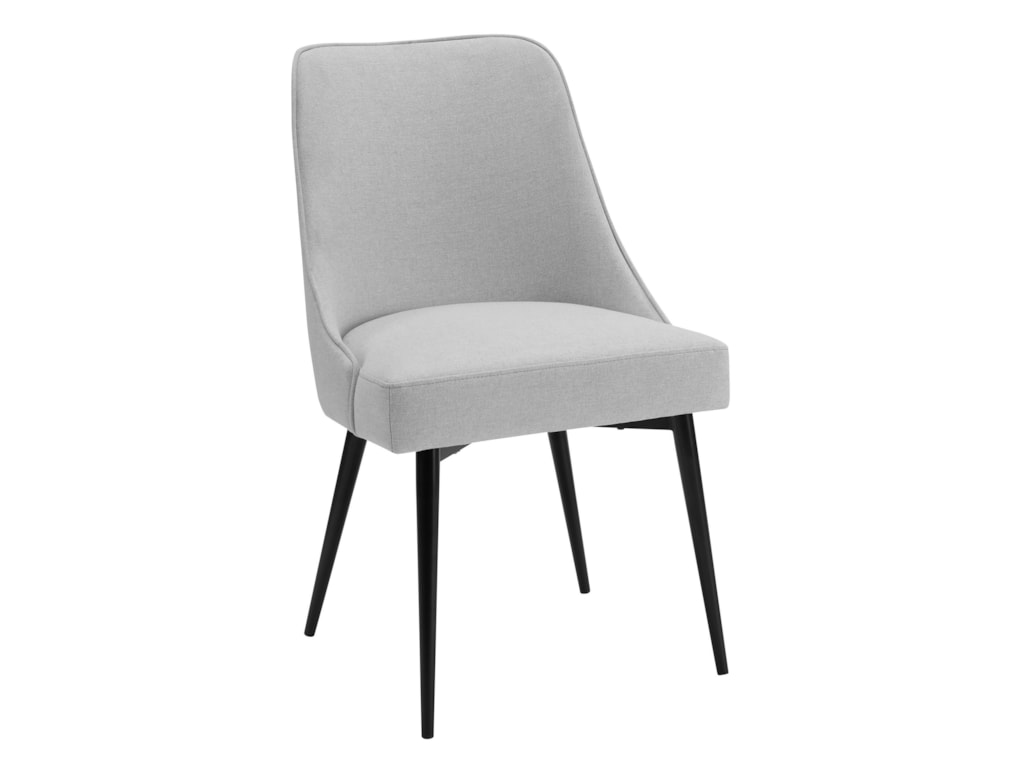 Colfax Mid Century Modern Upholstered Side Chair With Metal Legs By Steve Silver At Van Hill Furniture