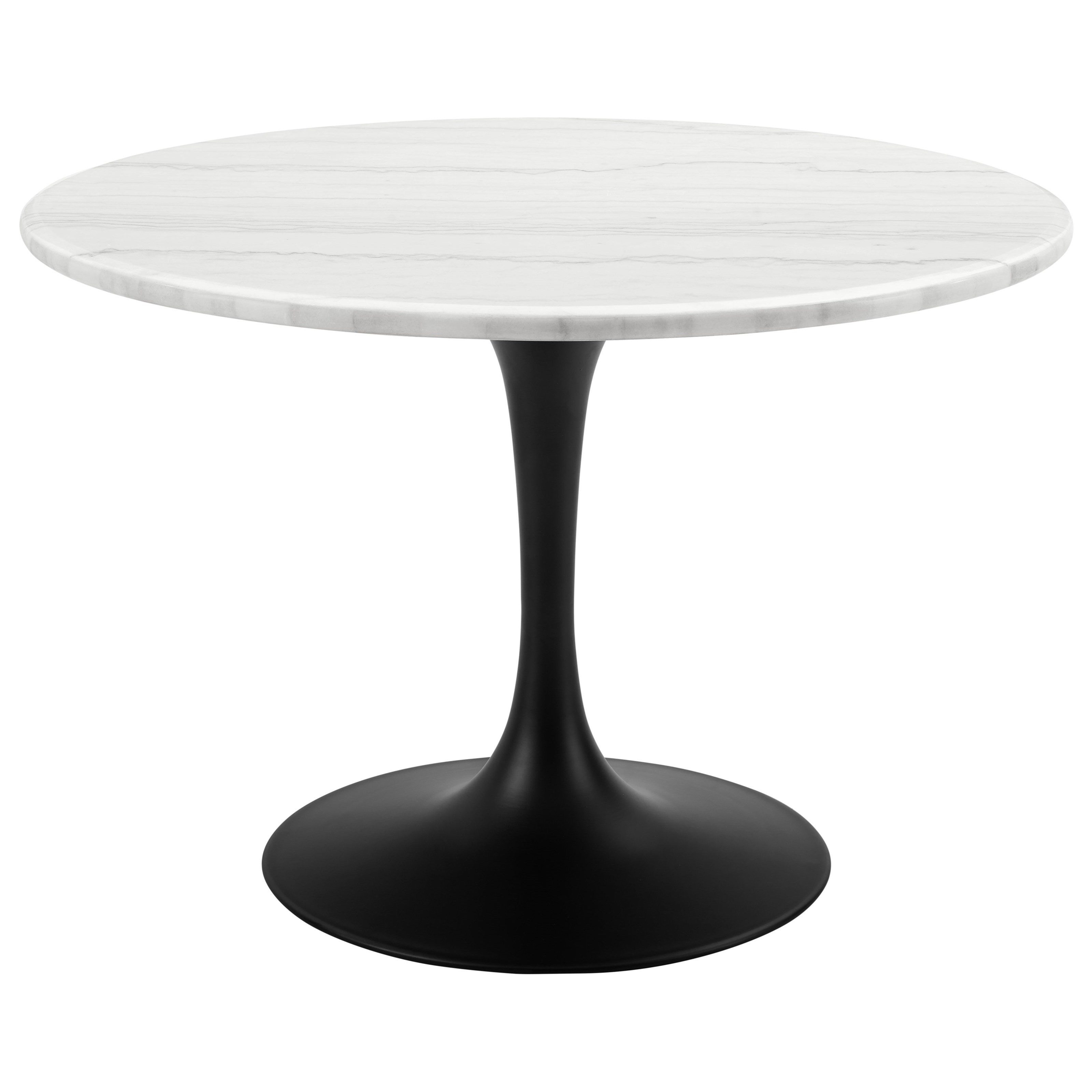 Steve Silver Colfax Mid Century Modern Round Marble Top Dining