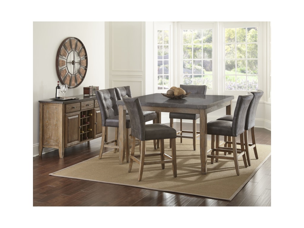 Steve Silver Debby Transitional Square Counter Height Dining Table ... Steve Silver Debby Transitional Square Counter Height Dining Table ...
