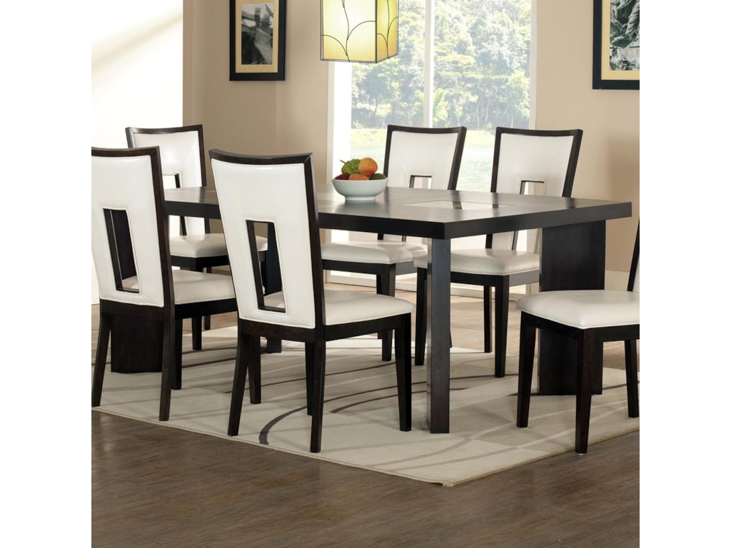Steve Silver Delano Contemporary Dining Table With Ed Gl Steve Silver Delano Contemporary Dining Table With Ed Gl Insert