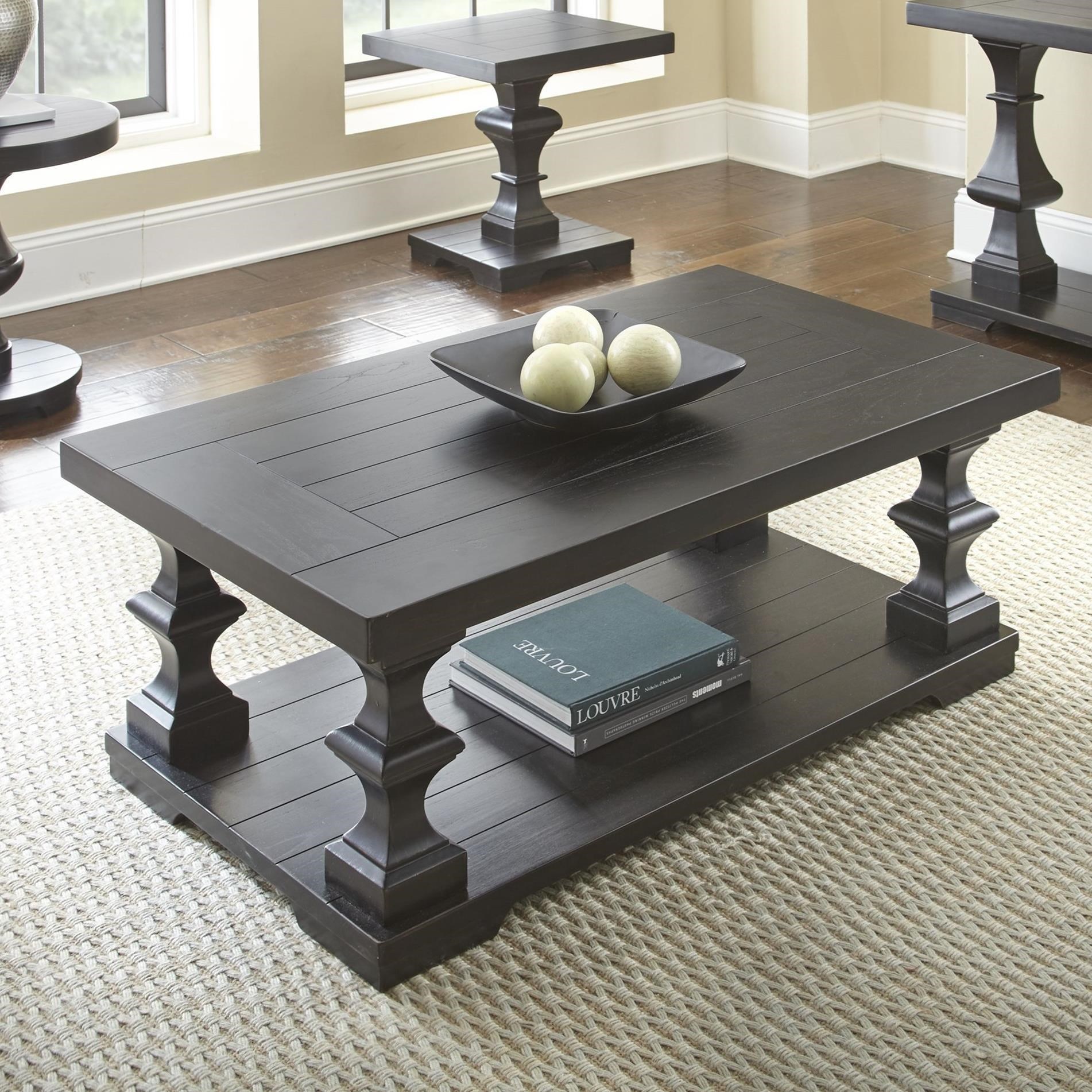 Rectangular Cocktail Table With Plank Style Top Sadler S Home