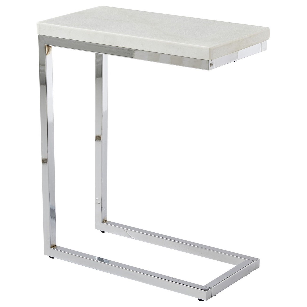 Steve Silver Echo Contemporary Chairside Table Table With White Marble Top Wayside Furniture End Tables