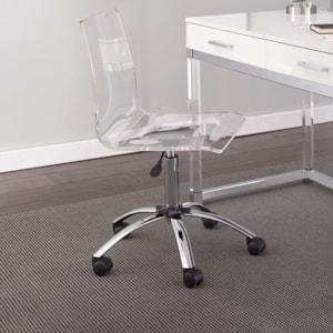 Steve Silver Everett Adjustable Height Acrylic Swivel Chair With Casters Walker S Furniture Office Task Chairs White, transparent, pink, black, coffee, blue, brown, purple. adjustable height acrylic swivel chair