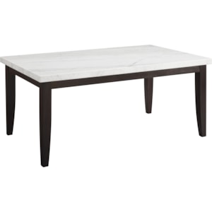 Steve Silver Francis Contemporary Rectangular Dining Table With Marble Top Standard Furniture Kitchen Tables