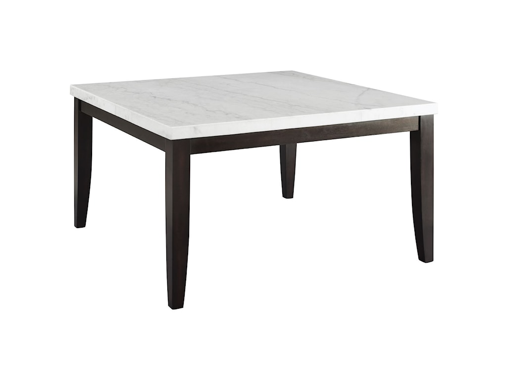 Steve Silver Francis Contemporary Square Dining Table With Marble Top Wayside Furniture Kitchen Tables