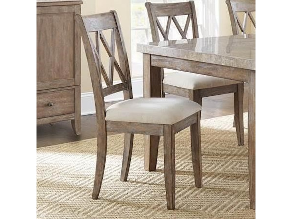 Steve Silver Franco Double X Back Dining Chair With Upholstered Seat Steve Silver Franco Double X Back Dining Chair With Upholstered Seat