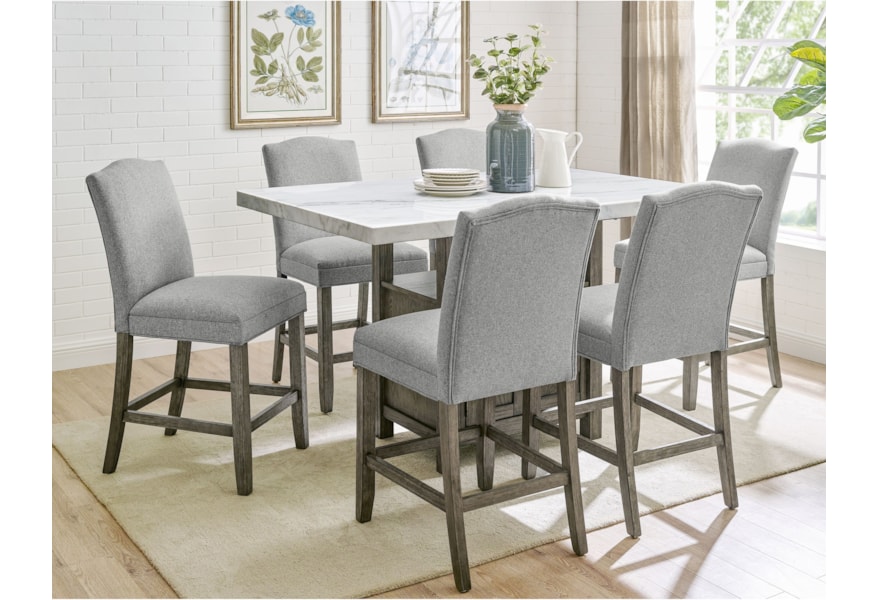 Vendor 3985 Grayson GS640CTB+WMT+6xCCG 7 Piece Counter Height  Vendor 3985 Grayson GS640CTB+WMT+6xCCG 7 Piece Counter Height