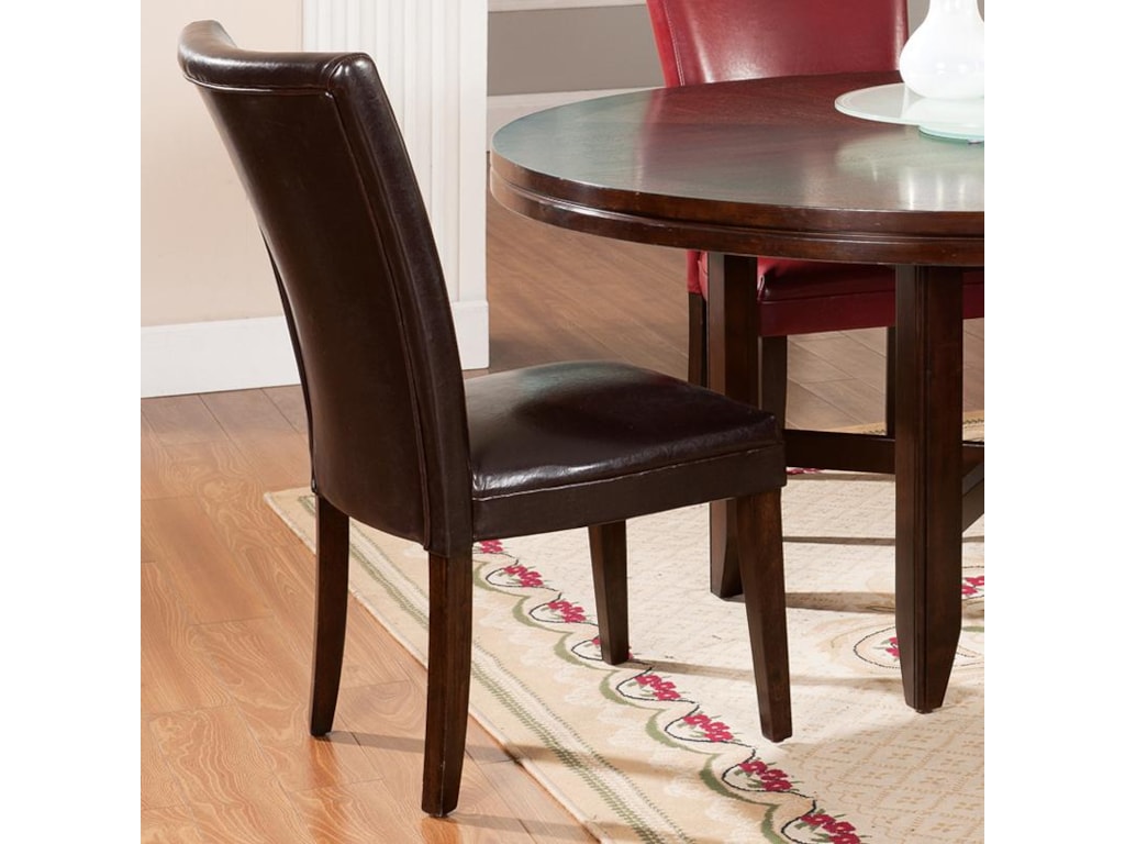 Glenhaven Contemporary Leather Like Parsons Chair By Morris Home At Morris Home