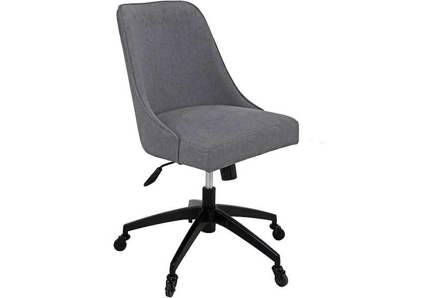 Steve Silver Kinsley Ks200sg Swivel Upholstered Desk Chair In Gray