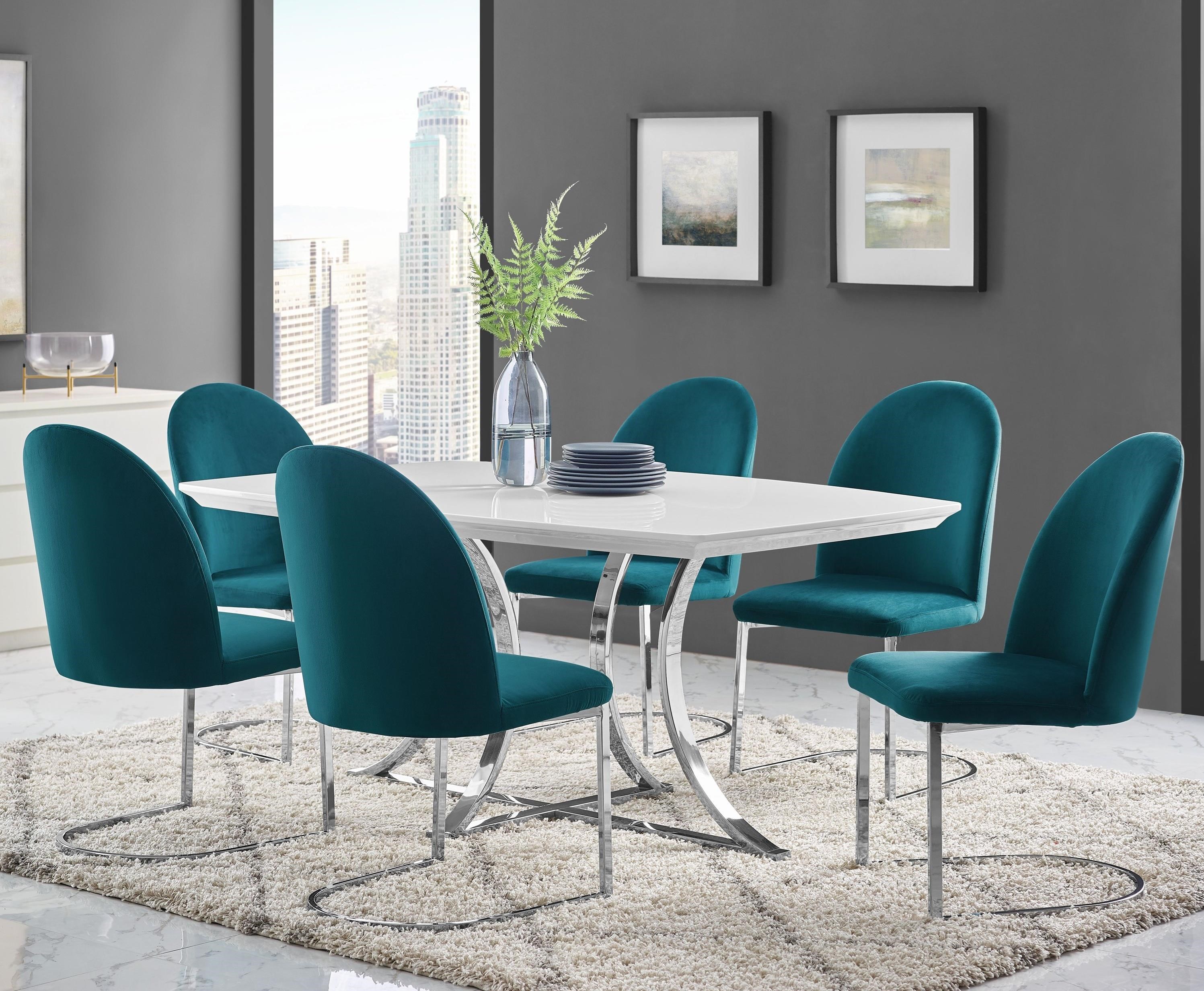 Krista Contemporary 7 Piece Dining Table Set Sadler S Home