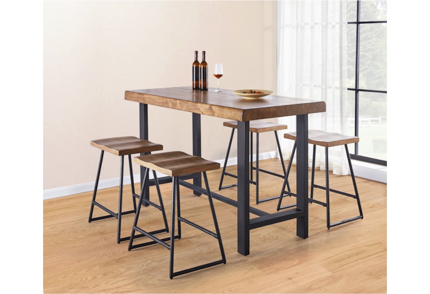 Steve Silver Landon Contemporary Counter Height Table And Stool Set A1 Furniture Mattress Pub Table And Stool Sets