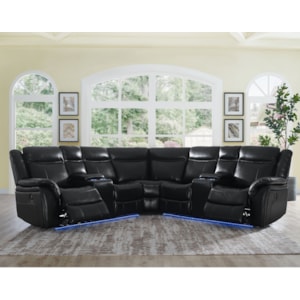 Steve Silver Levin 4 Seat Power Reclining Sectional Sofa With