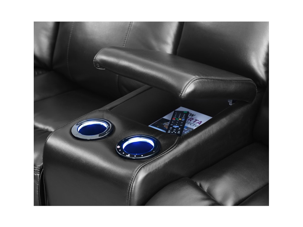 Levin 4 Seat Reclining Sectional Sofa With Theater Lighting And Usb Charging Ports By Steve Silver At Northeast Factory Direct