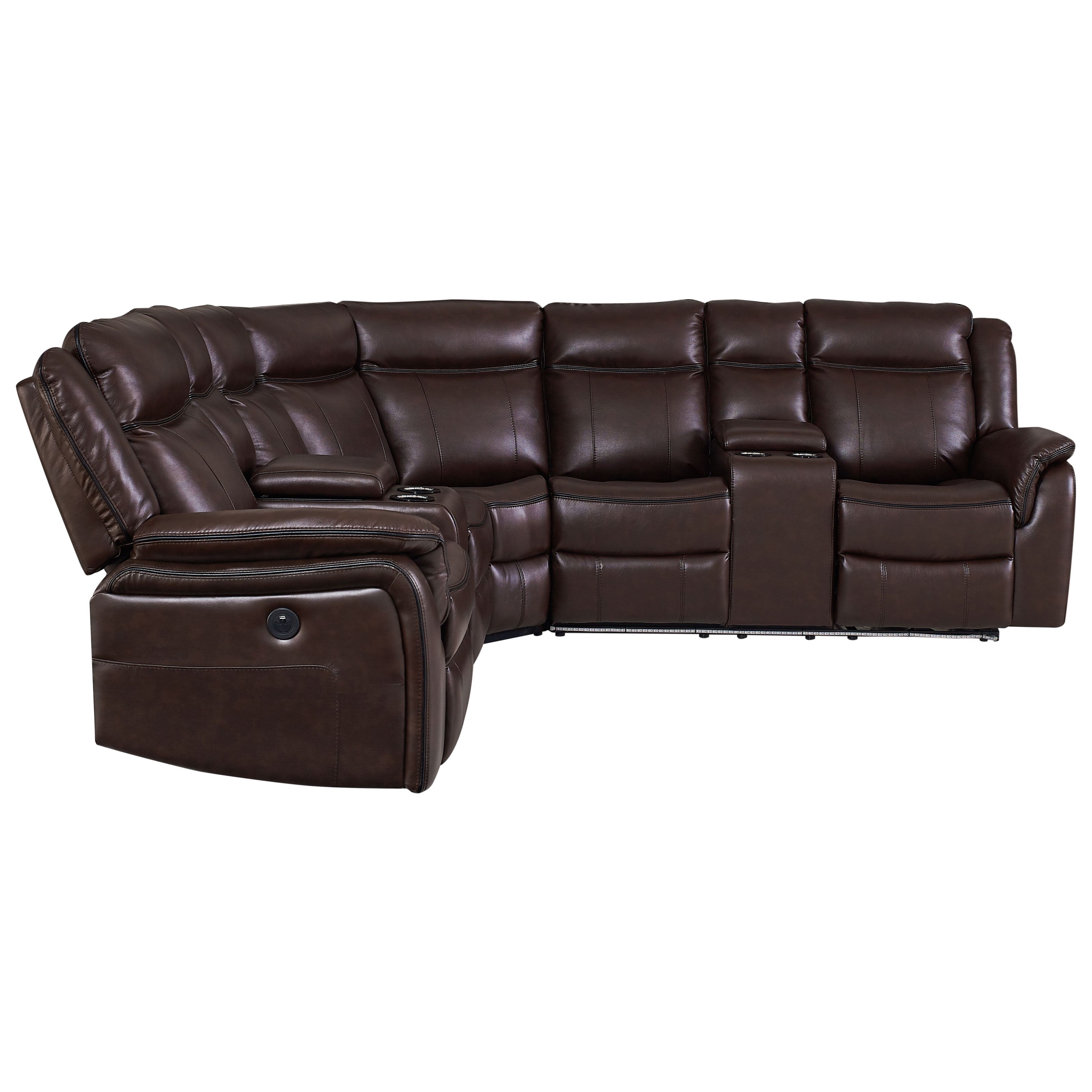 Star Levin 4 Seat Power Reclining Sectional Sofa With Theater