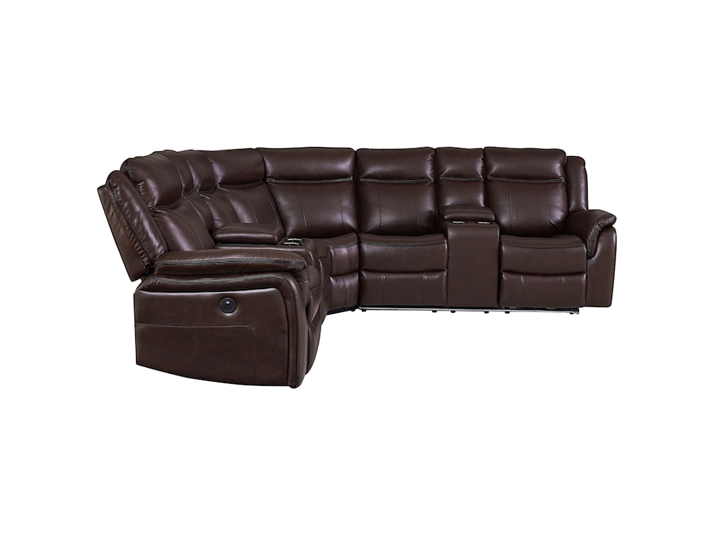 Steve Silver Levin 4 Seat Power Reclining Sectional Sofa With