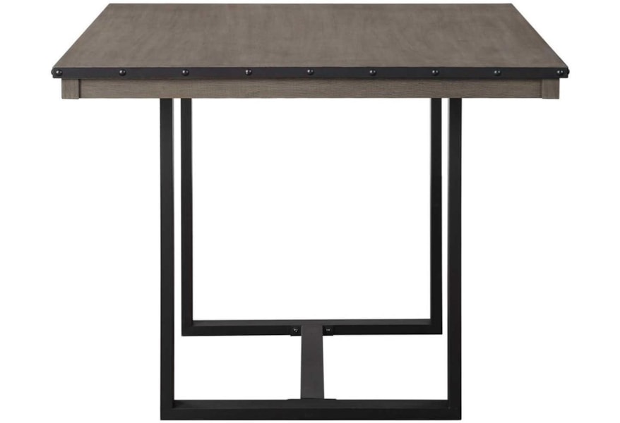 Steve Silver Lori Lr4646ptg Industrial 46 Inch Counter Height Square Dining Table Northeast Factory Direct Dining Tables