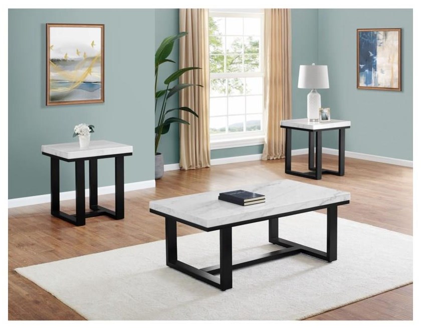 Lucca Cocktail Table And 2 End Tables Set