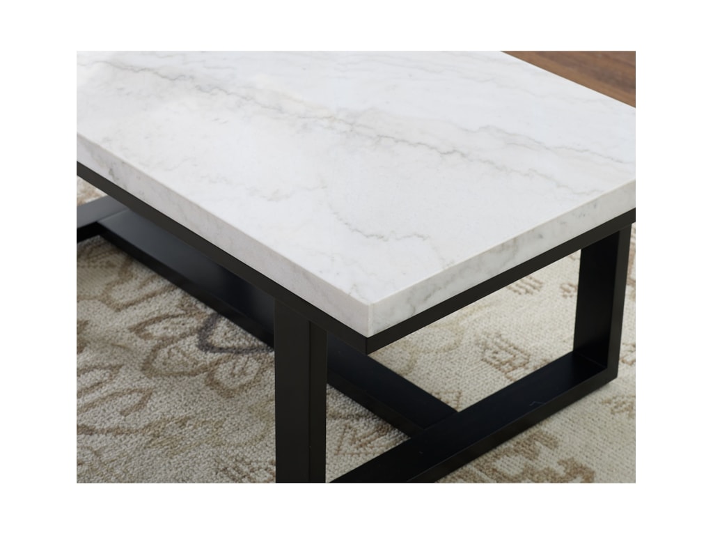 Steve Silver Lucca Lc200cas Transitional Marble Top Cocktail Table With Casters Sam Levitz Furniture Cocktail Coffee Tables