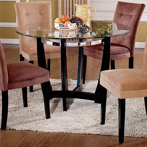 Steve Silver Matinee Glass Top Dining Table | Wayside Furniture ... Steve Silver Matinee Glass Top Dining Table | Wayside Furniture ...