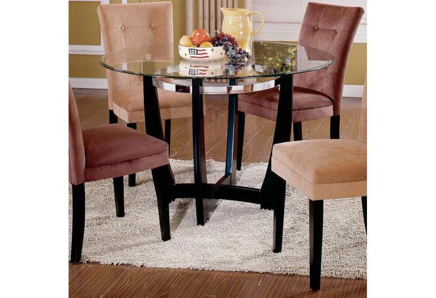 Steve Silver Matinee Glass Top Dining Table Northeast Factory
